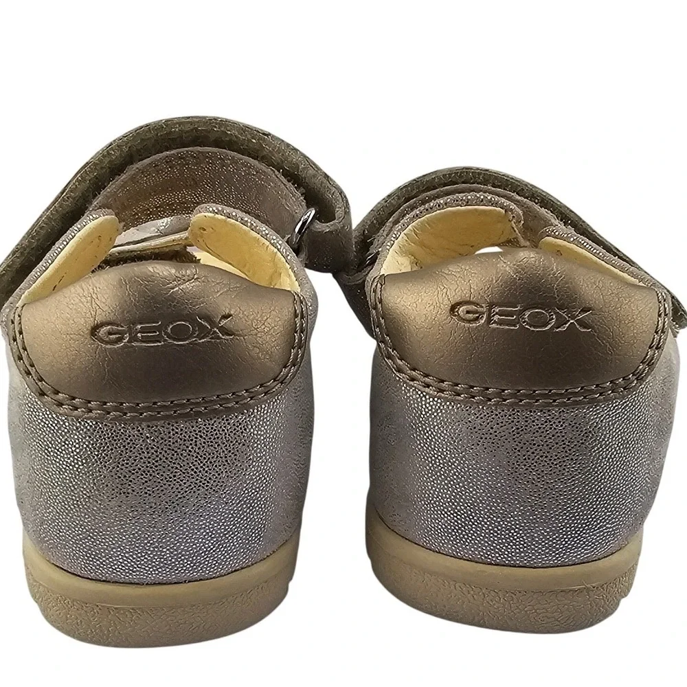 Geox Respira Toddler Girls Sandals Size 22 Silver Bow Hook‎ Loop